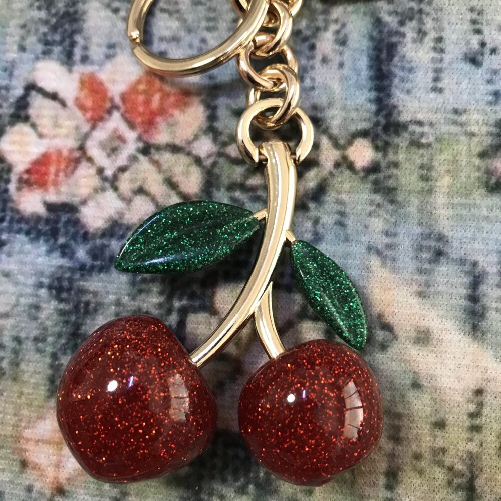 COACH Cherry Keychain Gold/Red - Picture 2 of 4